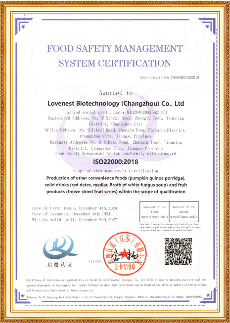 Certificare ISO 22000:2018