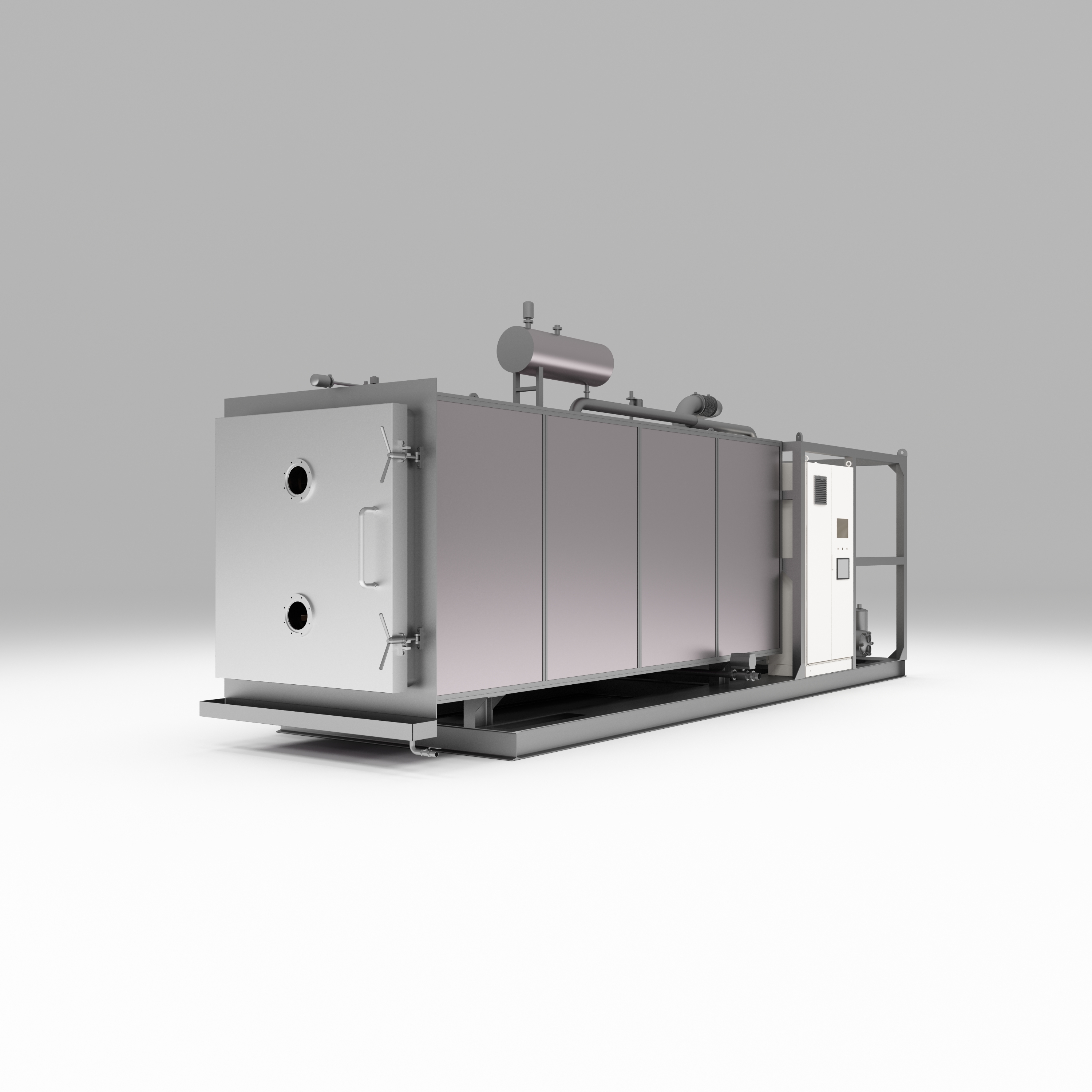 Liofilizator de mare capacitate de 400 kg pentru linia de producție din fabrică